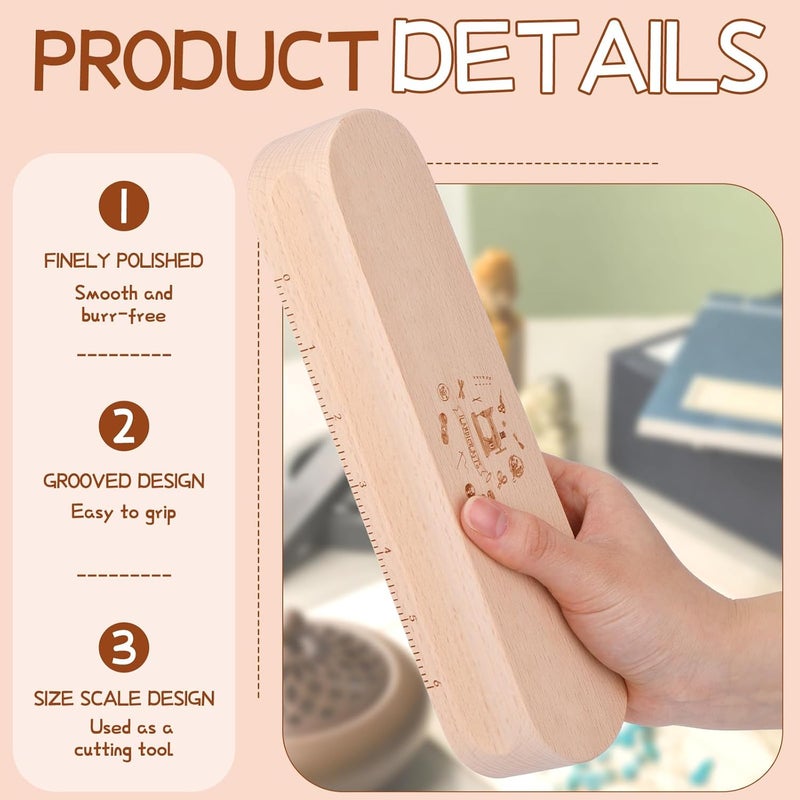 FTEVEN Tailors Clapper Wooden Clapper for Quilting, Professional Hardwood Clapper Sewing Tool for Quilting and Ironing, Multipurpose Quilters Pressing Tools for Wrinkle Sewing, Fabric Folds - Image 3